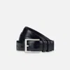 Fabrizio Mancini Belt Man  Dario Belt In Blue Calf In Black