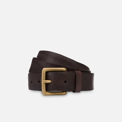 Fabrizio Mancini Belt Man  Domenico Belt In Black Leather In Brown