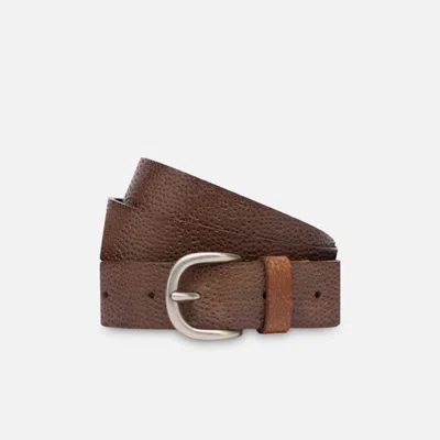 Fabrizio Mancini Belt Man  Enzo Leather Belt In Brown