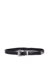 Fabrizio Mancini Norvegia Leather Belt In Black