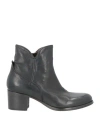 Fabrizio Silenzi Woman Ankle Boots Black Size 6.5 Soft Leather In Black