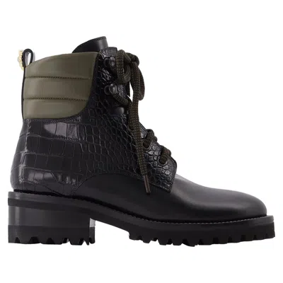 FABRIZIO VITI DOLOMITE TREAD BOOTS IN BLACK LEATHER