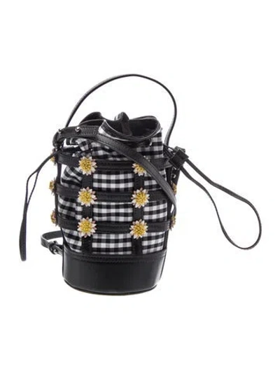 Pre-owned Fabrizio Viti Leather Bucket Bag In Black