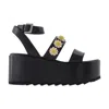 Fabrizio Viti Women's Tima Daisy Platform Sandals In Black