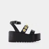 Fabrizio Viti Women's Tima Daisy Platform Sandals In Black