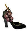 Fabrizio Viti Violets For Your Fur Pumps In Black Fur In Black