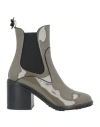 Fabrizio Viti Woman Ankle Boots Khaki Size 10 Soft Leather In Beige