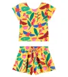 Fabula Fábula Cotton Jersey T-shirt And Shorts Set In Yellow