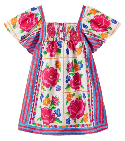 Fabula Kids' Floral Cotton Dress In Multi