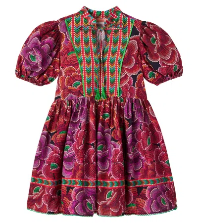 Fabula Kids' Floral Cotton Dress In Multi
