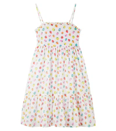 Fabula Kids' Fábula Morango Doce Cotton-blend Dress In Multi