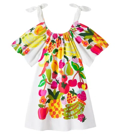 Fabula Kids' Fábula Printed Cotton-blend Dress In Multi