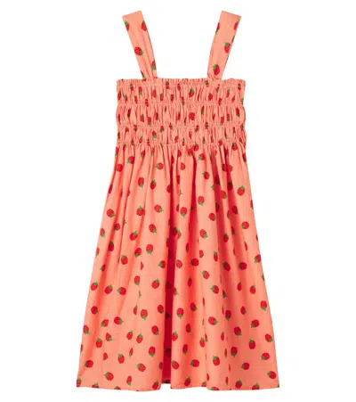 Fabula Kids' Fábula Printed Cotton Dress In Pink