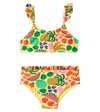 Fabula Fábula Printed Ruffled Bikini In Yellow
