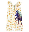 Fabula Printed Ruffled Jumpsuit In White