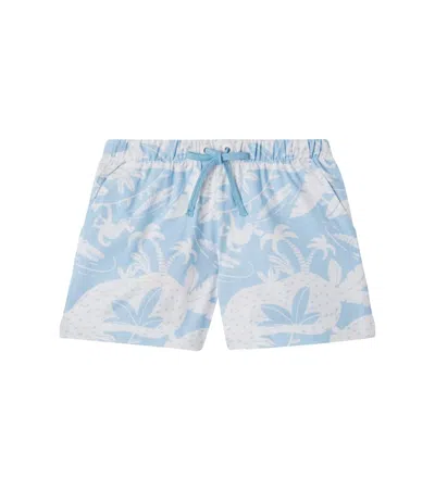 Fabula Kids' Fábula Printed Swim Trunks In Blue