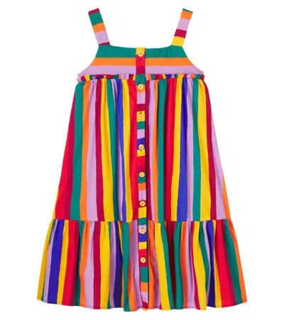 Fabula Kids' Striped Cotton Dress In Multi