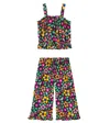 Fabula Fábula Frescor Floral Cotton Top And Pants Set In Multi