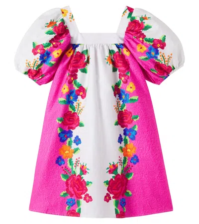 Fabula Kids' Fábula Printed Cotton Dress In Multi