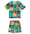 Fabula Fábula Printed Cotton T-shirt And Shorts Set In Green