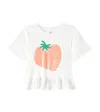 FABULA FÁBULA RUFFLED GLITTER COTTON T-SHIRT