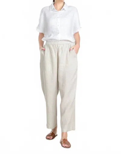 Fabulous By Pc Crafts Gia Linen Pant In Natural In Beige