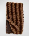 Fabulous Furs Couture Collection Faux-fur Throw In Caramel Chinchilla