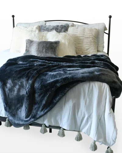 Fabulous Furs Couture Collection Faux-fur Throw In Blue