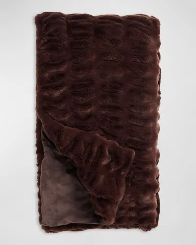 Fabulous Furs Couture Collection Faux-fur Throw In Brown