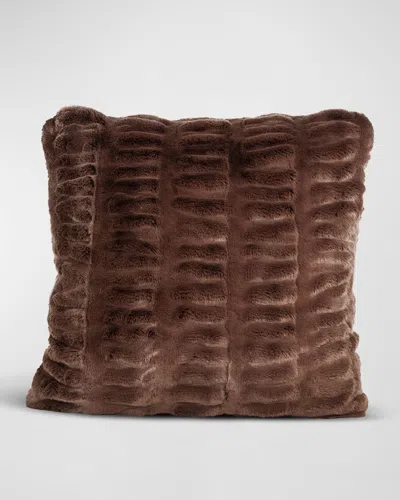 Fabulous Furs Couture Collection Pillow In Mocha Mink