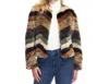 Fabulous Furs Desert Chevron Faux Fur Jacket In Multi In Multi