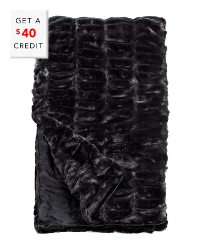 Fabulous Furs Donna Salyers' Fabulous-furs Couture Collection Throw With $40 Credit In Black