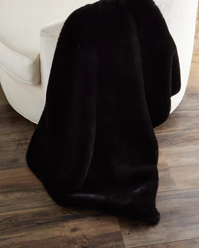 Fabulous Furs Faux Fur Lap Blanket In Black