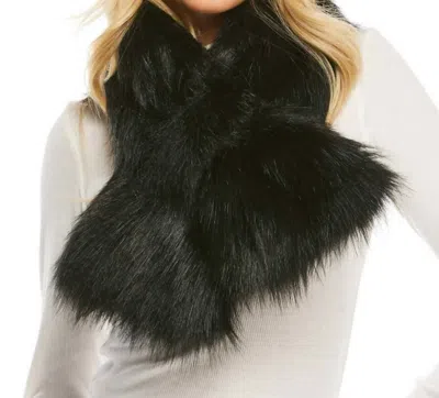 Fabulous Furs Fox Fur Chateau Clip Scarf In Black