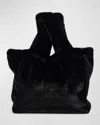 Fabulous Furs Le Mink Faux Fur Tote In Black