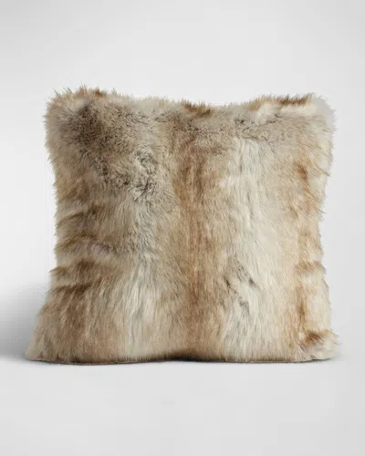 Fabulous Furs Limited Edition Faux Fur Pillow In Brown