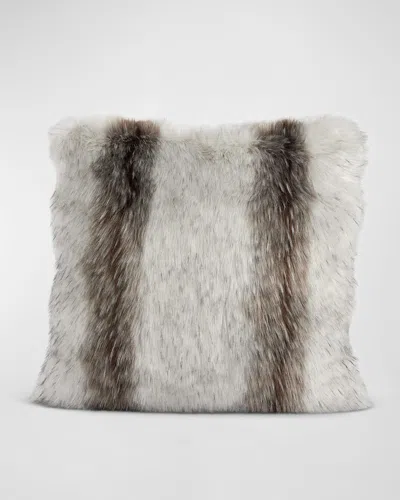 Fabulous Furs Limited Edition Faux Fur Pillow In Clouded Fox
