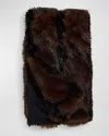 Fabulous Furs Limited Edition Faux-fur Throw In Chocolate Fox