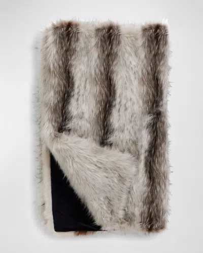 Fabulous Furs Limited Edition Faux-fur Throw In Clouded Fox