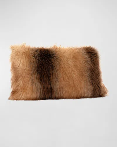 Fabulous Furs Limited Edition Pillow, 12" X 22" In Brown