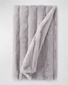 Fabulous Furs Posh Faux-fur Throw Blanket In Dove