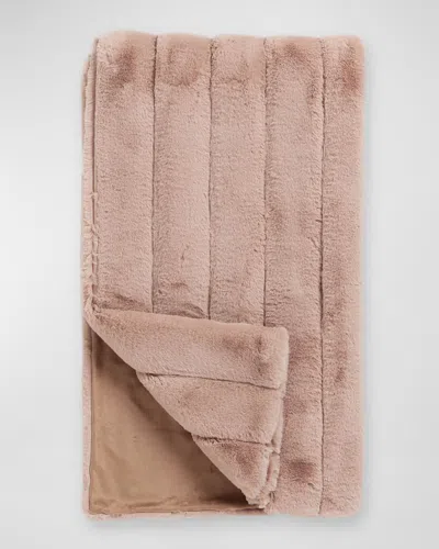 Fabulous Furs Posh Faux-fur Throw Blanket In Pink