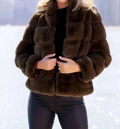 Fabulous Furs Posh Jacket 14642-char In Brown