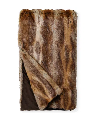 Fabulous Furs Signature Series Faux-fur Throw In Brown