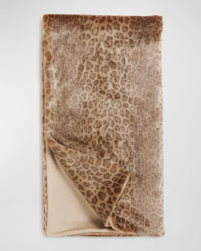 Fabulous Furs Signature Series Faux-fur Throw In Vintage Leopard