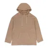 Faccies Loop Wheel Hood Parker Beige Hoodie In Neutral