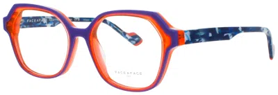 Face À Face Face A Face Acetate Square Eyeglasses 52-18-143 In Orange