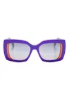 Face À Face Ashoka 2 Rectangular-frame Sunglasses In Purple