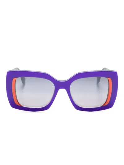 Face À Face Ashoka 2 Rectangular-frame Sunglasses In Purple