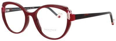 Face À Face Face A Face Bocca Bloom 1 Purple Red Mini Eyeglasses 52-17-140 In Brown